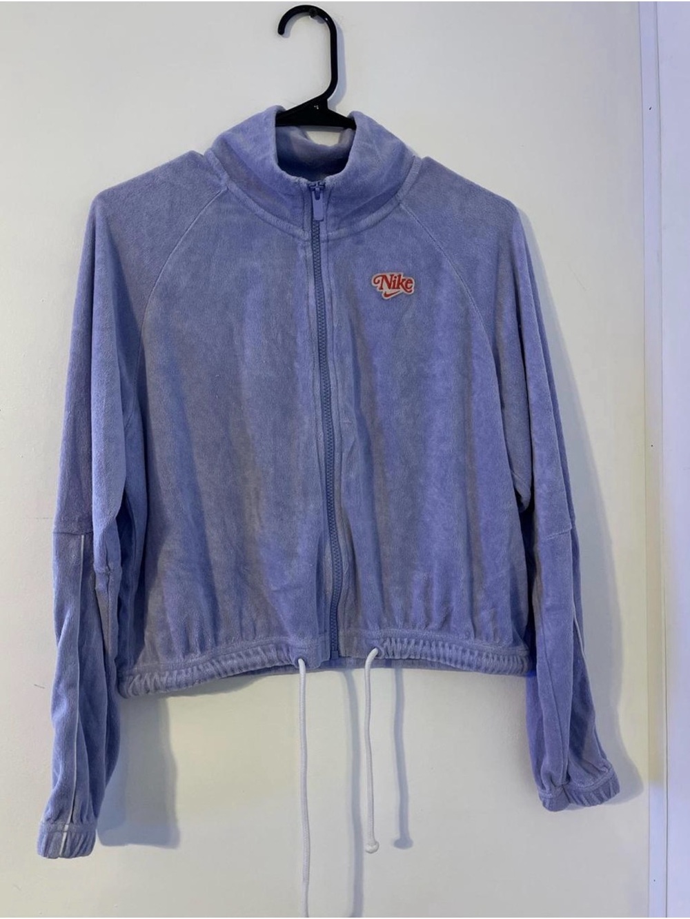 Vintage Nike Light Purple Fleece Bomber Jacket